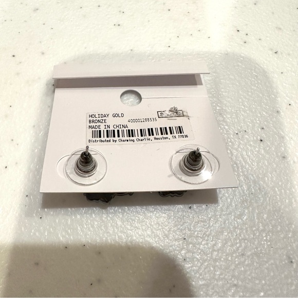 NWT 2 pairs of Earrings by Draper’s & Damon’s and Charming Charlie- green & gold - Picture 9 of 9